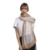Soft Printed Scarf with Leopard Pattern Scarf Foxyavenue UK
